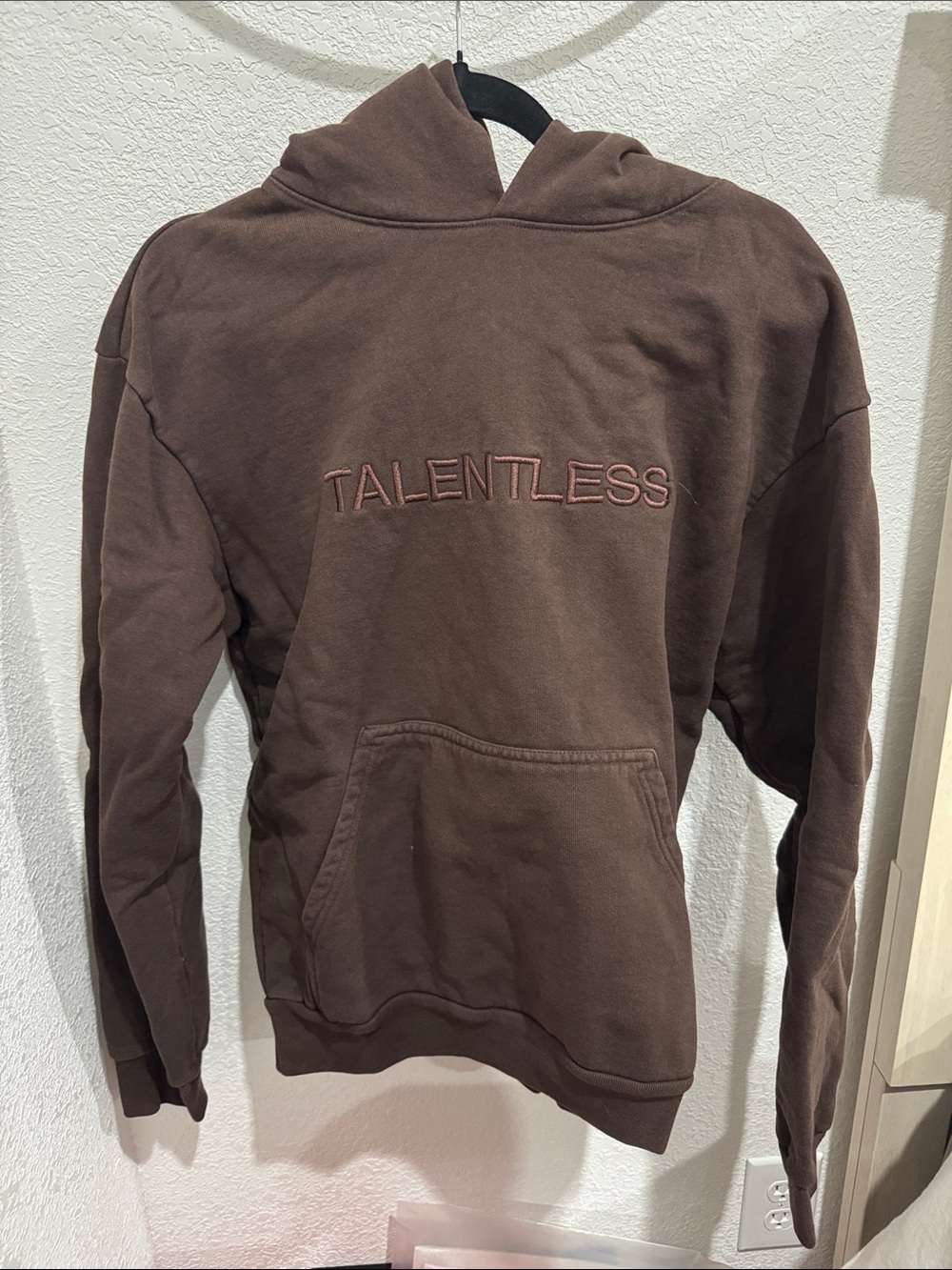 TALENTLESS Brown Pullover Hoodie